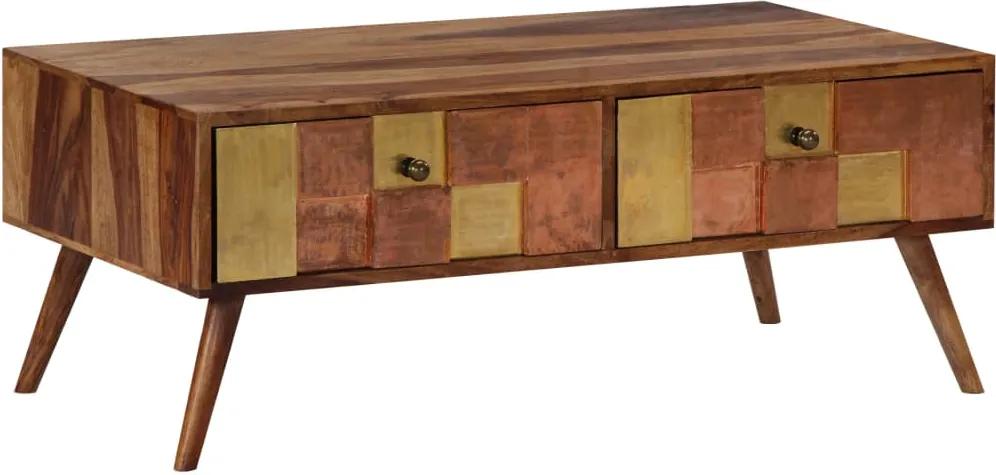 Mesa de centro 100x50x39 cm madeira de sheesham maciça