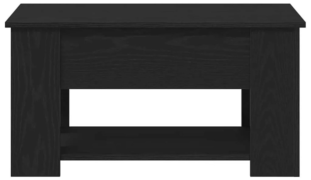 Mesa de Café em Carvalho Preto 79x49x41 cm Feita de Madeira Engenharia