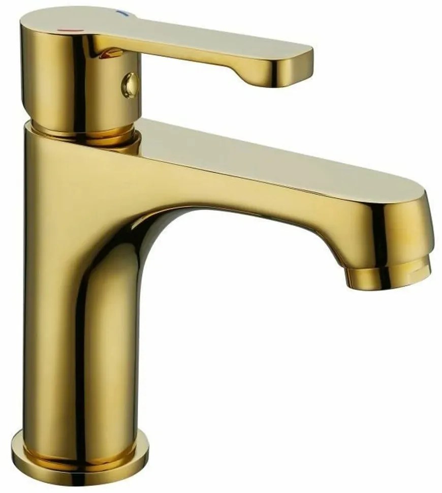 Torneira Monocomando Rousseau Dourado Metal Aço inoxidável Latão 14,3 cm