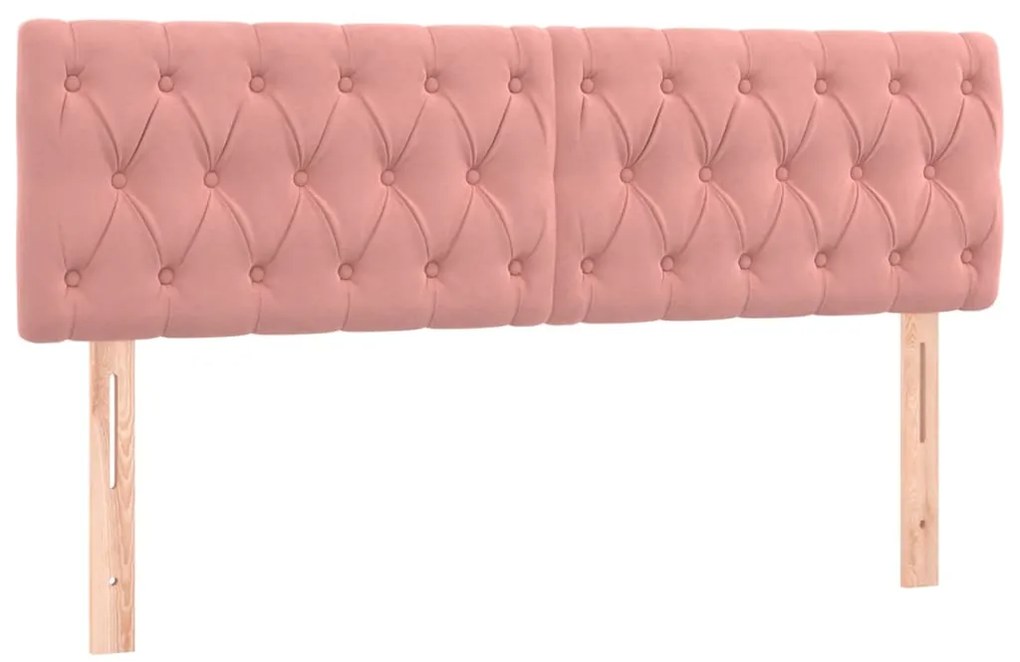 Cama com molas/colchão 160x200 cm veludo rosa