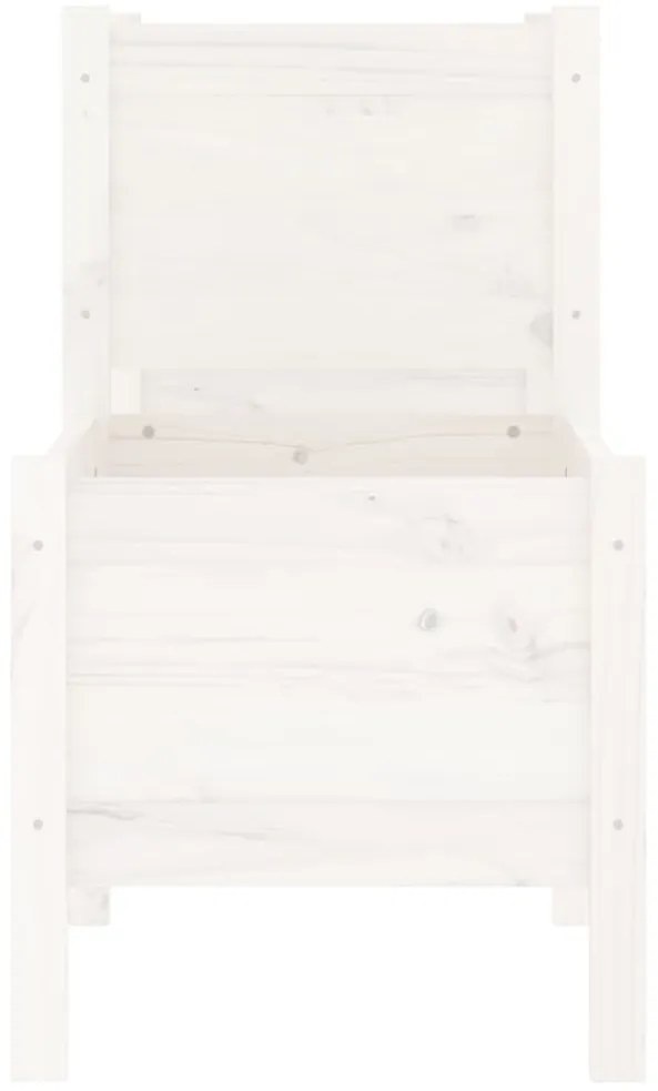 Vaso/floreira 245,5x44x75 cm pinho maciço branco