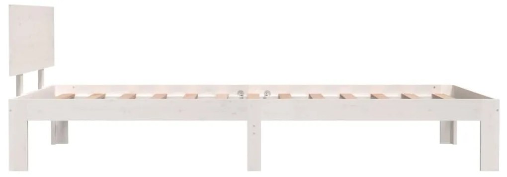 Estrutura de cama 100x200 cm pinho maciço branco