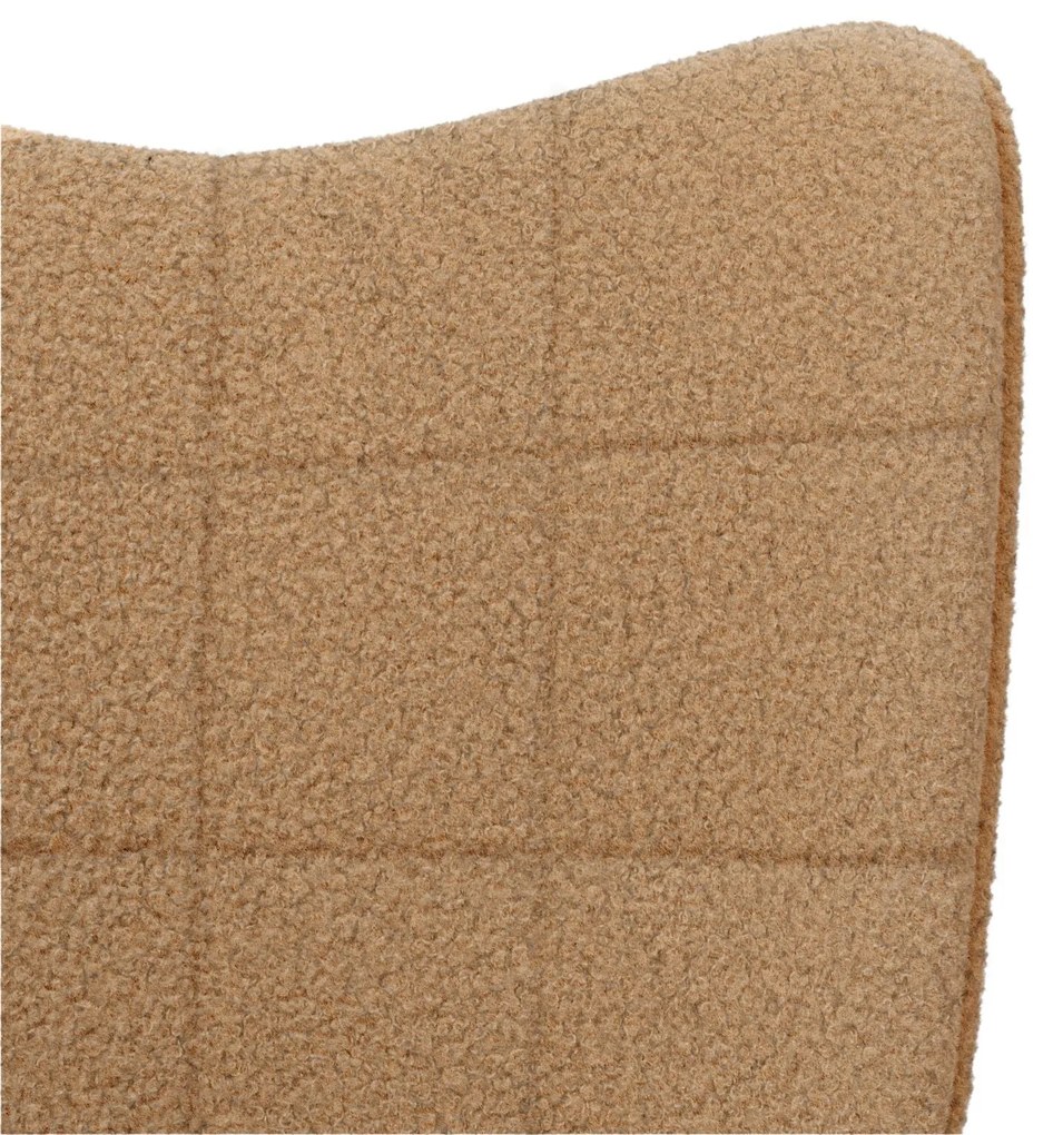 Poltrona Relaxante vidaXL Bege em Tecido Estilo Lã