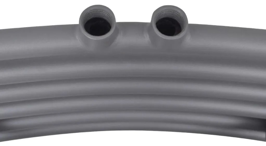Aquecedor toalhas casa de banho curvo 500 x 1160 mm cinzento