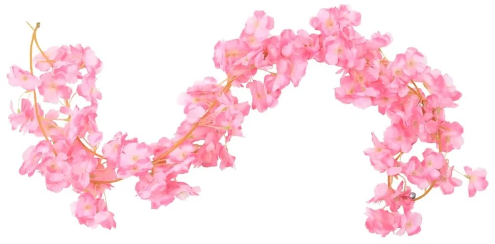 Grinaldas de flores de Natal 6 pcs 180 cm rosa escuro