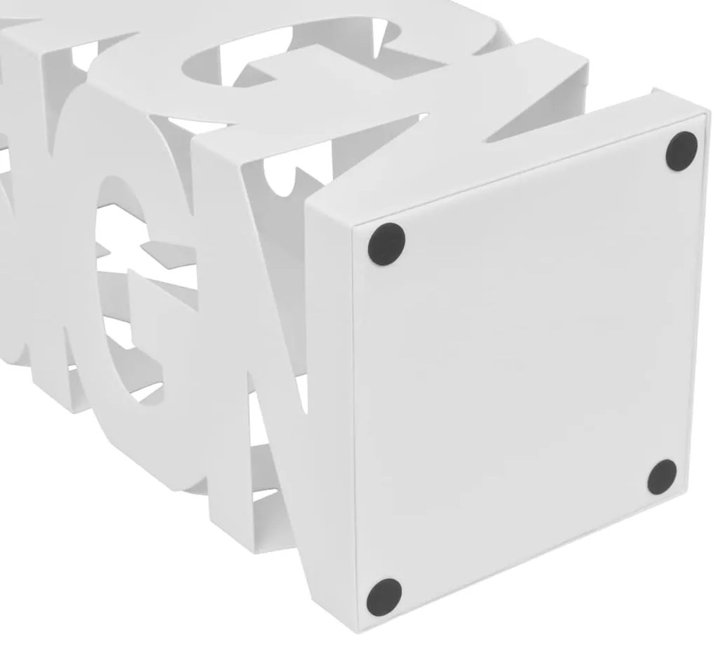 Suporte guarda-chuvas/de armazenamento quadrado branco aço 48,5 cm