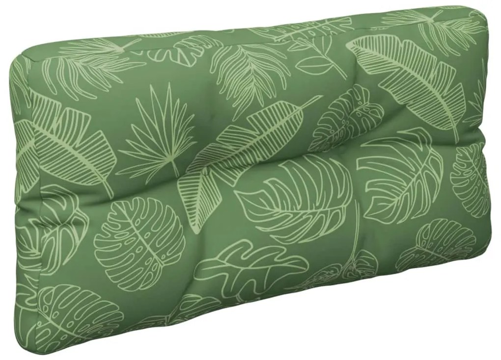 Almofadão para sofá de paletes 80x40x12 cm tecido padrão folhas