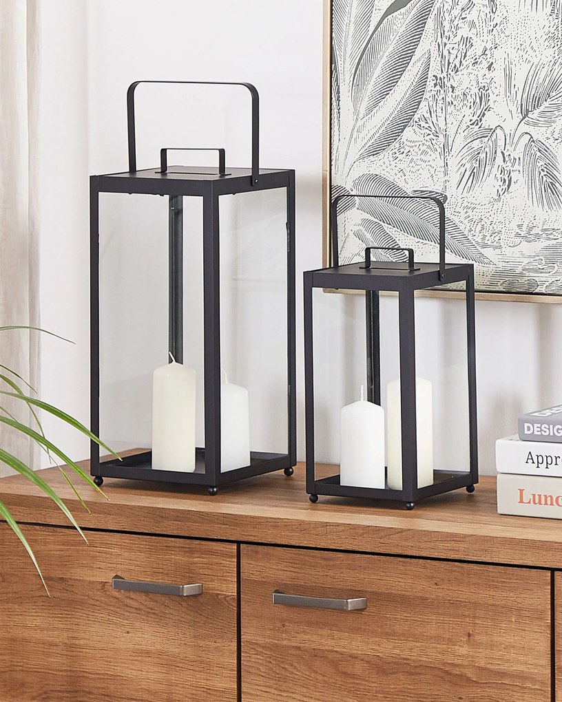 Lanterna de metal preto 41 cm LEPAR Beliani