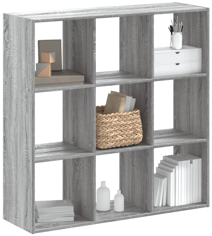Estante 102x32x102 cm derivados de madeira cinzento sonoma