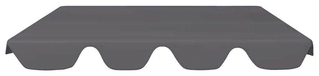 Toldo suplente p/ baloiço de jardim 150/130x105/70 cm antracite