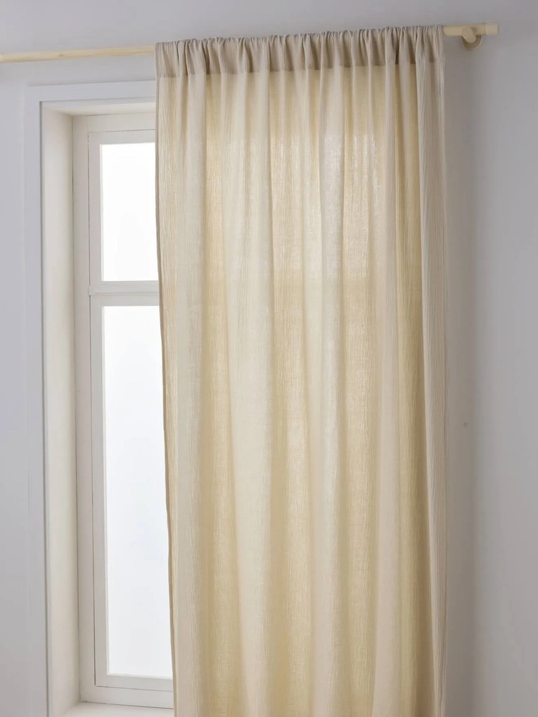 Cortinado translúcido, em gaze de algodão