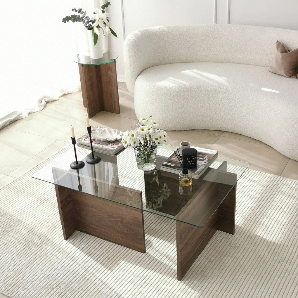 Mesa de Centro Escape – Nogueira – 105 cm x 40 cm x 65 cm