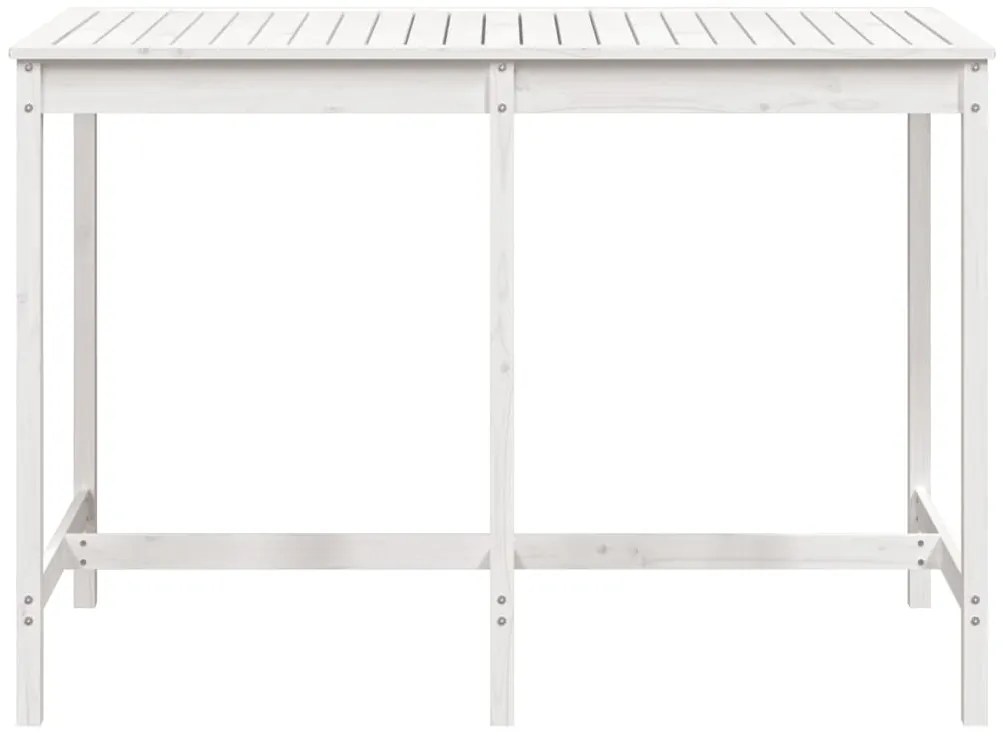 Mesa de jardim 159,5x82,5x110 cm madeira de pinho maciça branco