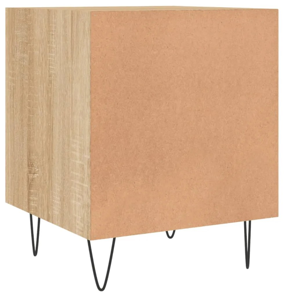 Mesa cabeceira 2pcs 40x40x50cm deriv. madeira carvalho sonoma