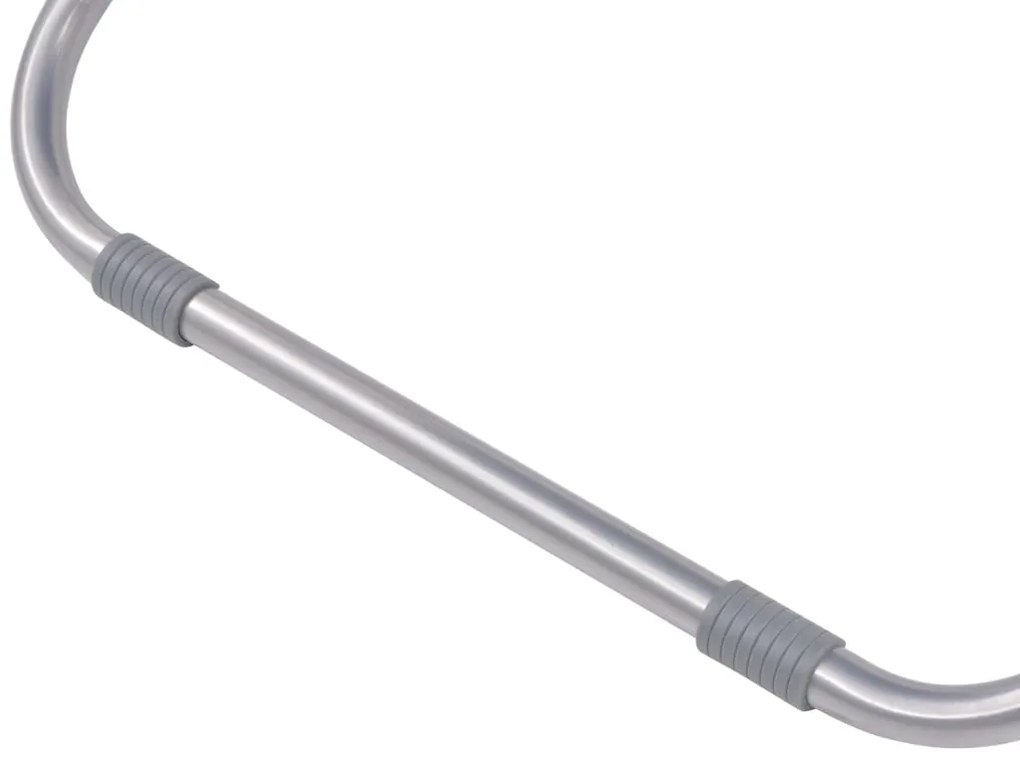 Cadeiras de jardim reclináveis 2 pcs aço cinzento