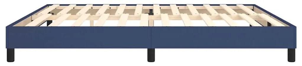 Estrutura de cama sem colchão 200x200 cm tecido azul