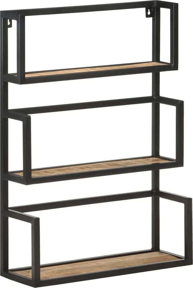 vidaXL Prateleira de parede 60x20x85 cm madeira de mangueira áspera