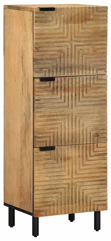 Aparador alto 40x33x110 cm madeira de mangueira maciça castanho