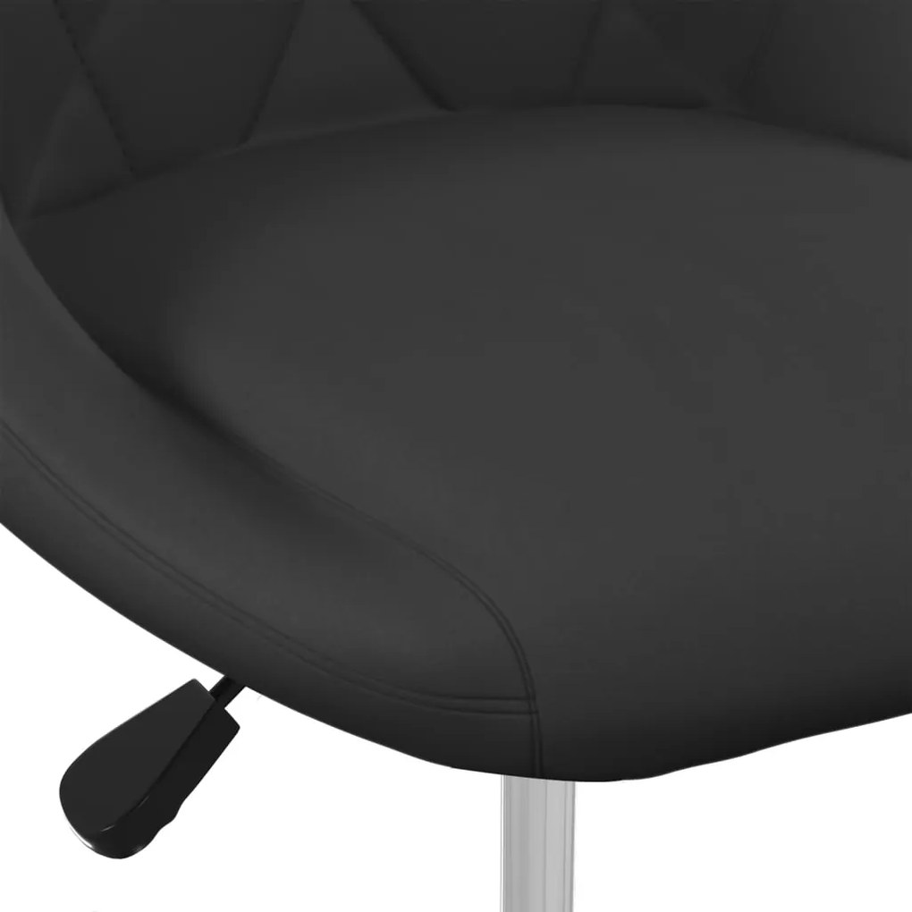 Cadeiras de jantar giratórias 6 pcs veludo preto