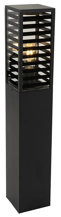 Candeeiro de pé moderno para exterior preto 80 cm IP44 - Reims Moderno