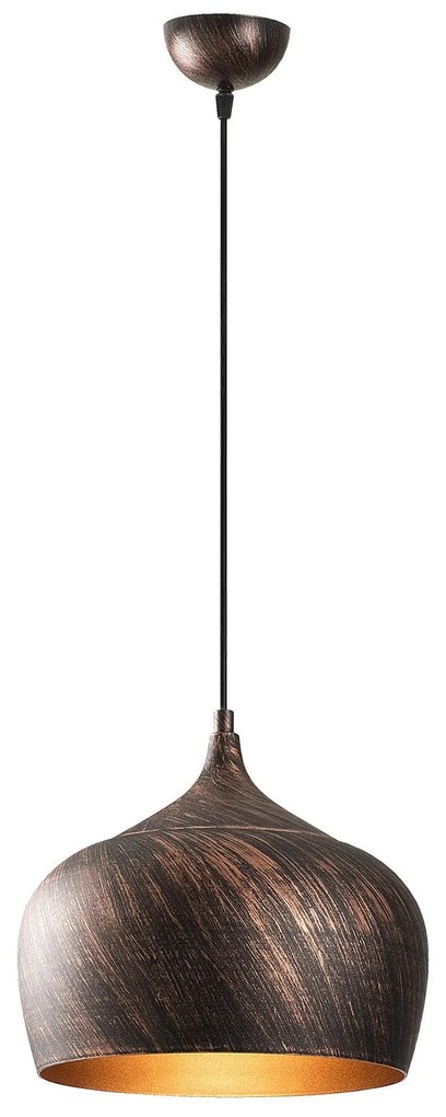 Candeeiro Suspenso Saglam – Cobre e Dourado – Diâmetro 28 cm, Altura 1