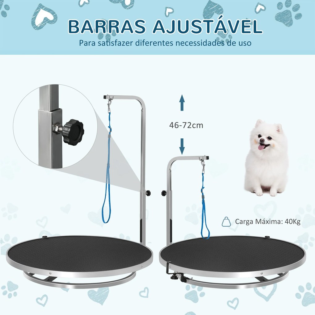 PawHut Mesa de Higiene para Animais de Estimação Mesa de Cabeleireiro