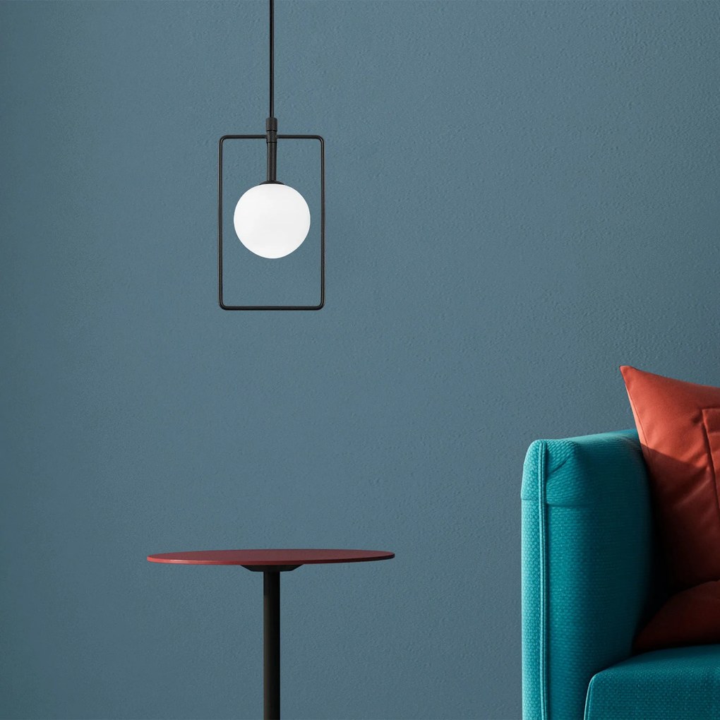 Chandelier Geometri – Preto e Branco – 14 x 12 cm