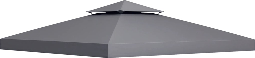 Substituição de Cobertura para Pergola de Jardim (NÃO INCLUIDA) Tela de Substituição para Gazebo Tenda 3x3 m Cinza