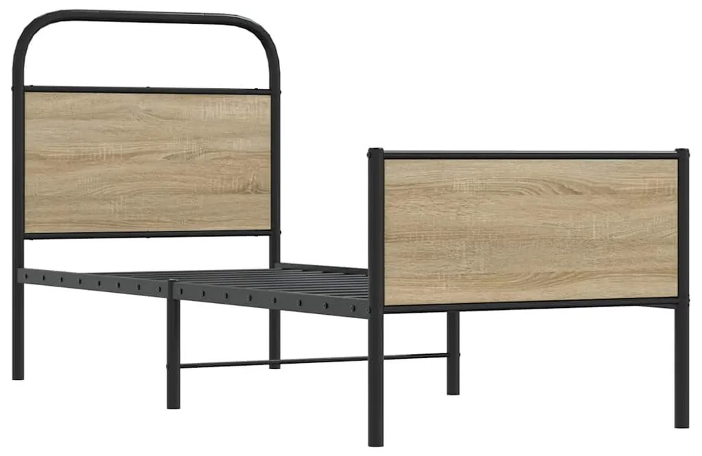 Estrutura cama s/ colchão derivados de madeira carvalho sonoma