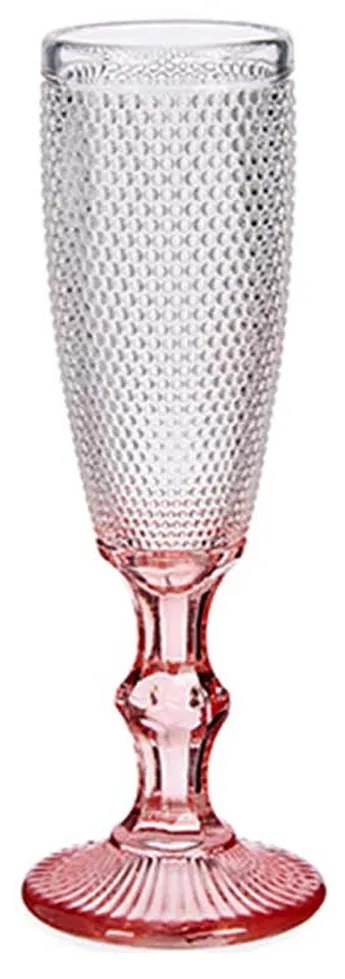 Copo Flute Picotado Special com Pé Rosa 18cl 6X20cm Pack 6