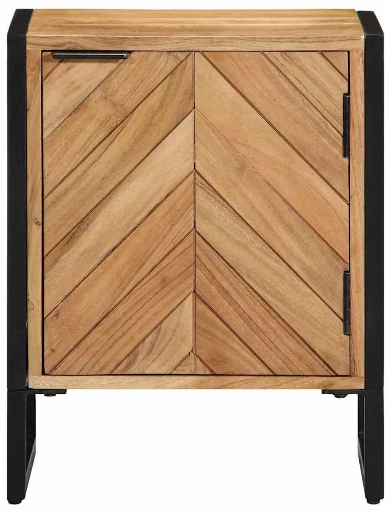mesa de cabeceira 40x30x50 cm de madeira sólida de acácia