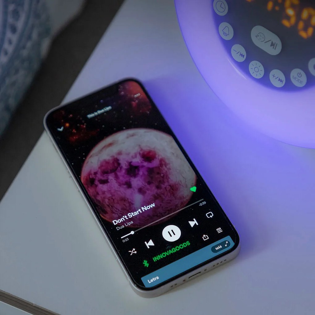 Despertador Amanhecer Recarregável com Alta voz Slockar InnovaGoods