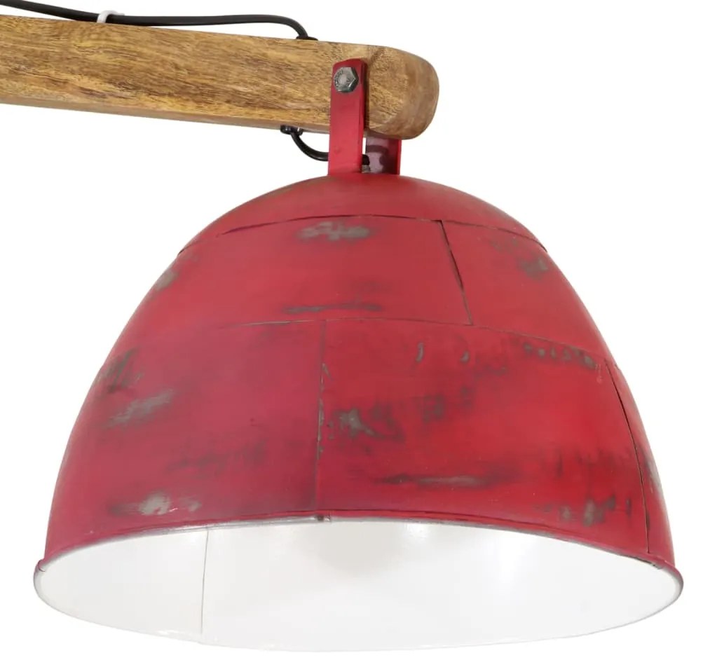 Candeeiro de teto 25 W 105x30x65-108 cm E27 vermelho desgastado