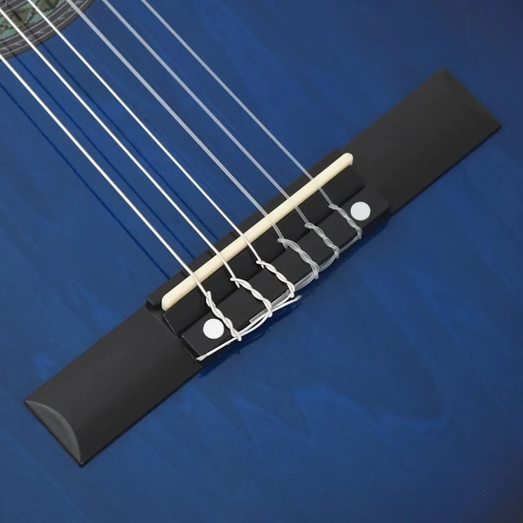12 pcs conjunto de guitarra com equalizador e 6 cordas azul