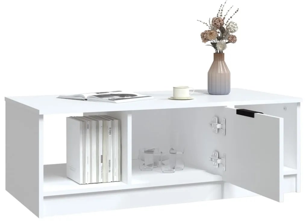 Mesa de centro 102x50x36 cm madeira processada branco