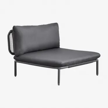 Módulo Central Para Sofá Modular De Jardim Em Aço Roubly Cinza Grafito - Sklum