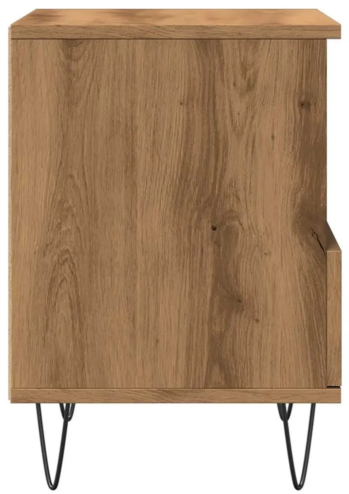 Mesa cabeceira 40x35x50 cm derivados madeira carvalho artisiano