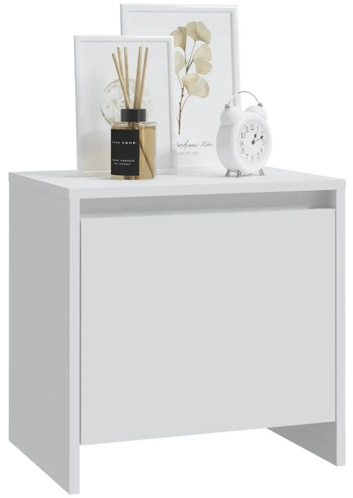 Mesa de cabeceira 2 pcs derivados de madeira cinza cimento