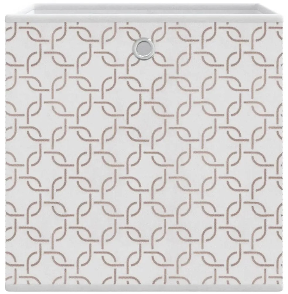 Caixas de arrumação dobráveis 10 pcs 32x32x32 cm TNT creme
