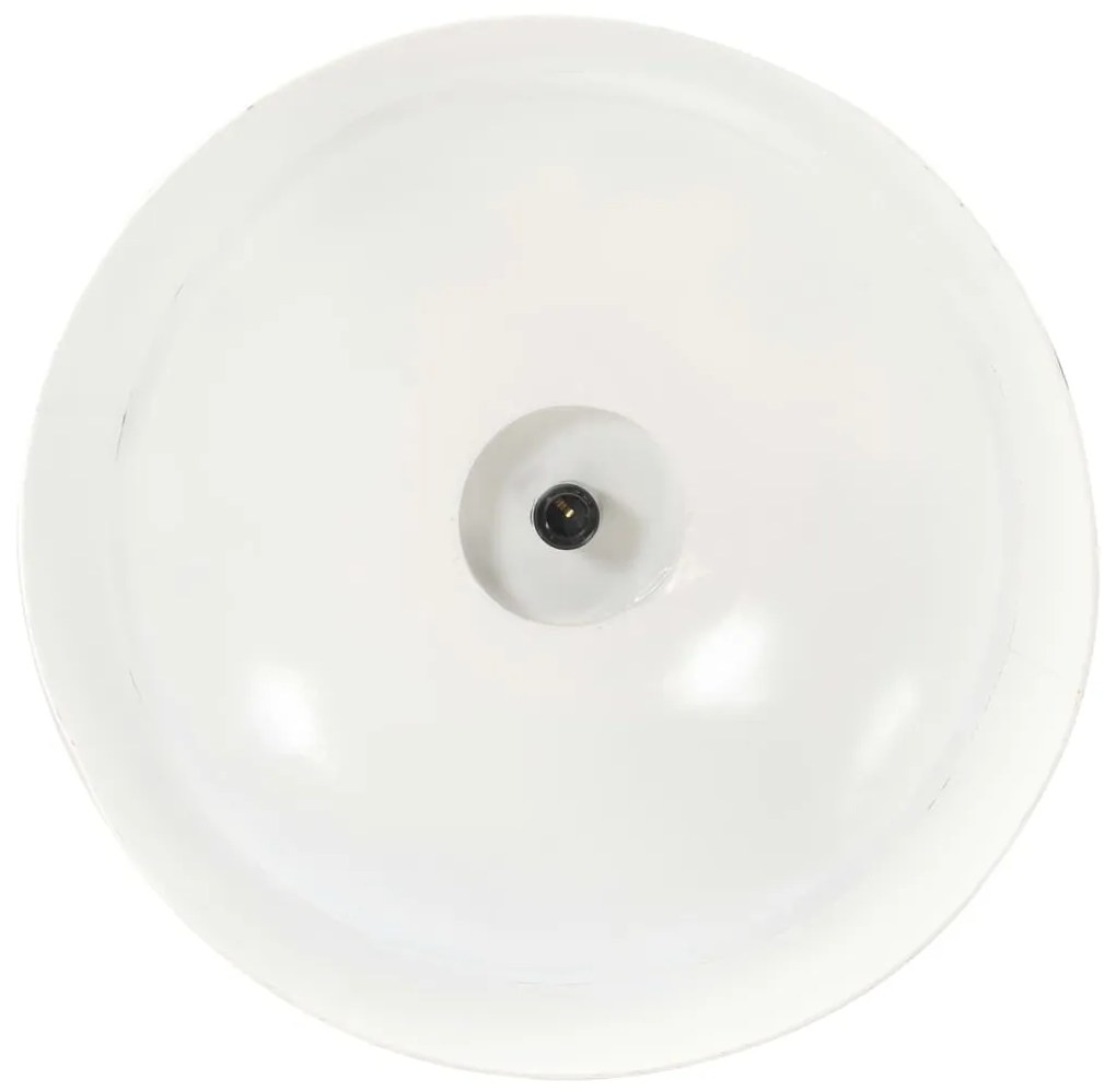 Candeeiro suspenso industrial 58 cm E27 branco