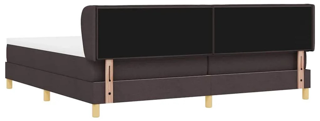 Estrutura de Cama vidaXL com Colchão - Castanho Escuro - 200x200 cm -