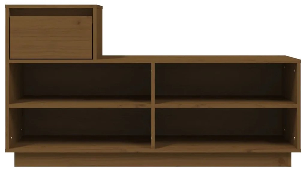 Sapateira 110x34x61 cm madeira de pinho maciça castanho mel