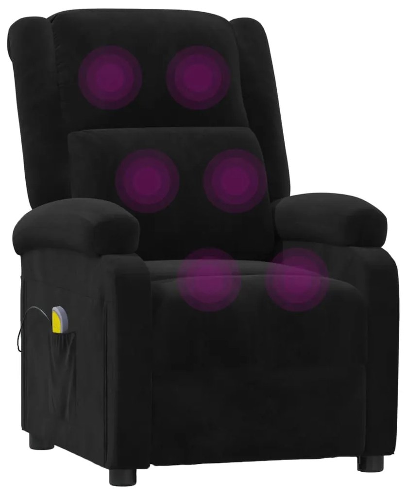 Poltrona de massagens veludo preto