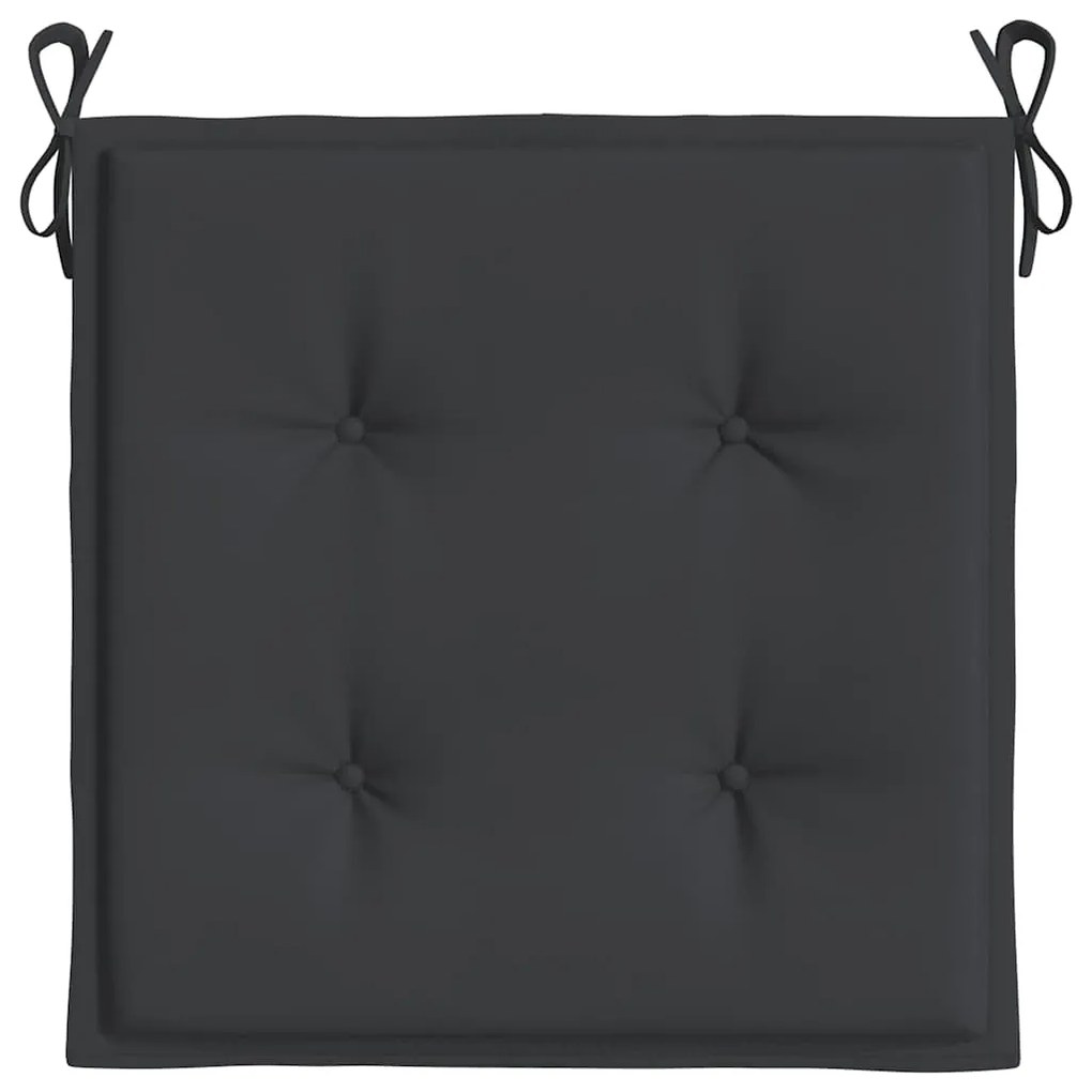Almofadões p/ cadeiras jardim 6 pcs 40x40x4 cm oxford preto