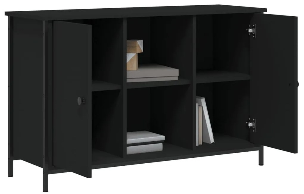 Móvel de TV 100x35x65 cm derivados de madeira preto