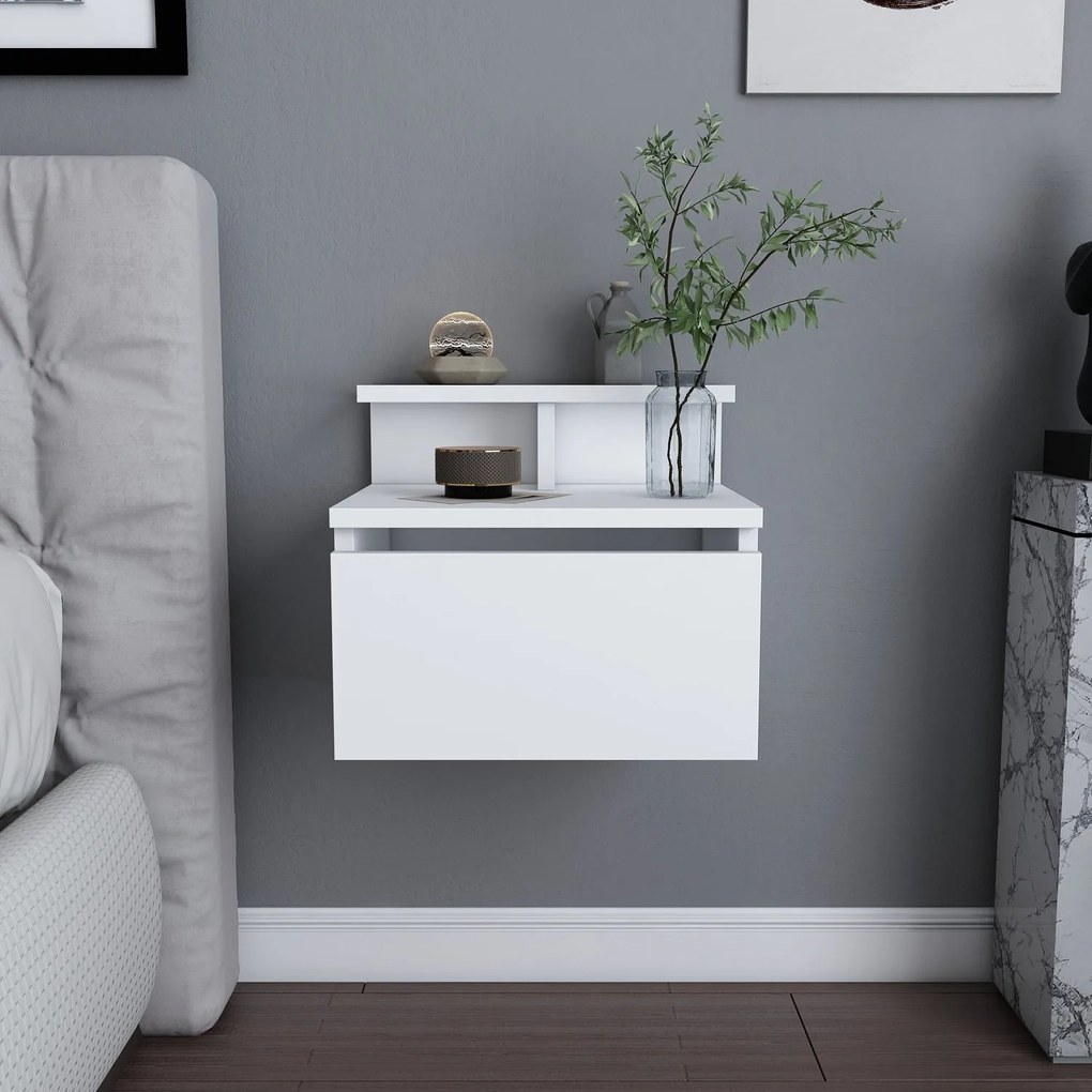 Mesa de Cabeceira Alice – Branco – 39,8 x 31,9 x 35 cm