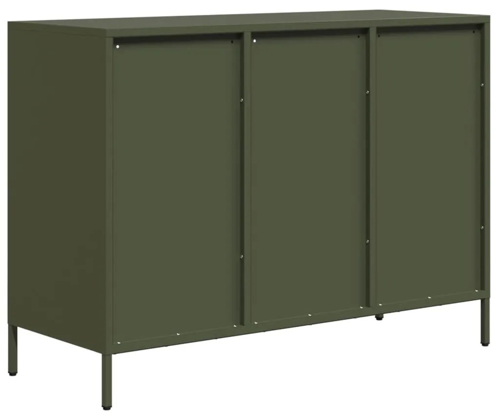 Aparador 101,5x39x73,5 cm aço laminado a frio verde-azeitona