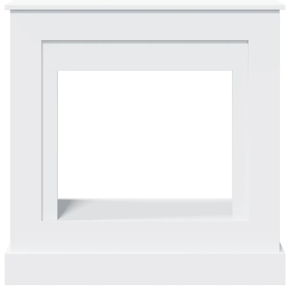 Cornija de lareira 90x30x90 cm derivados de madeira branco