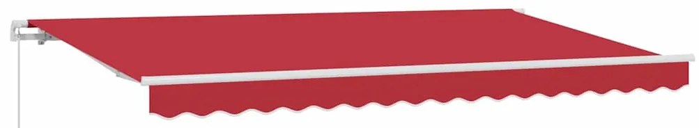 Toldo Retrátil Vermelho e Branco 400x200 cm 400 x 200 cm 4x2 m