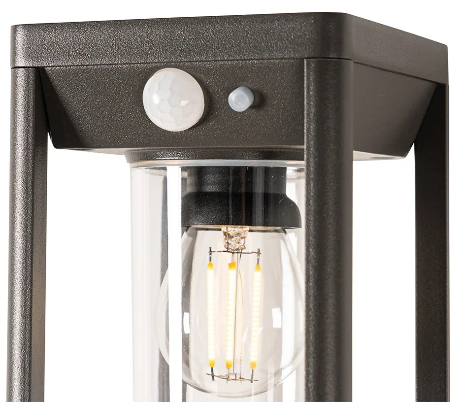 Candeeiro de parede exterior cinzento escuro com LED e luz regulável a energia solar - Sonne Moderno